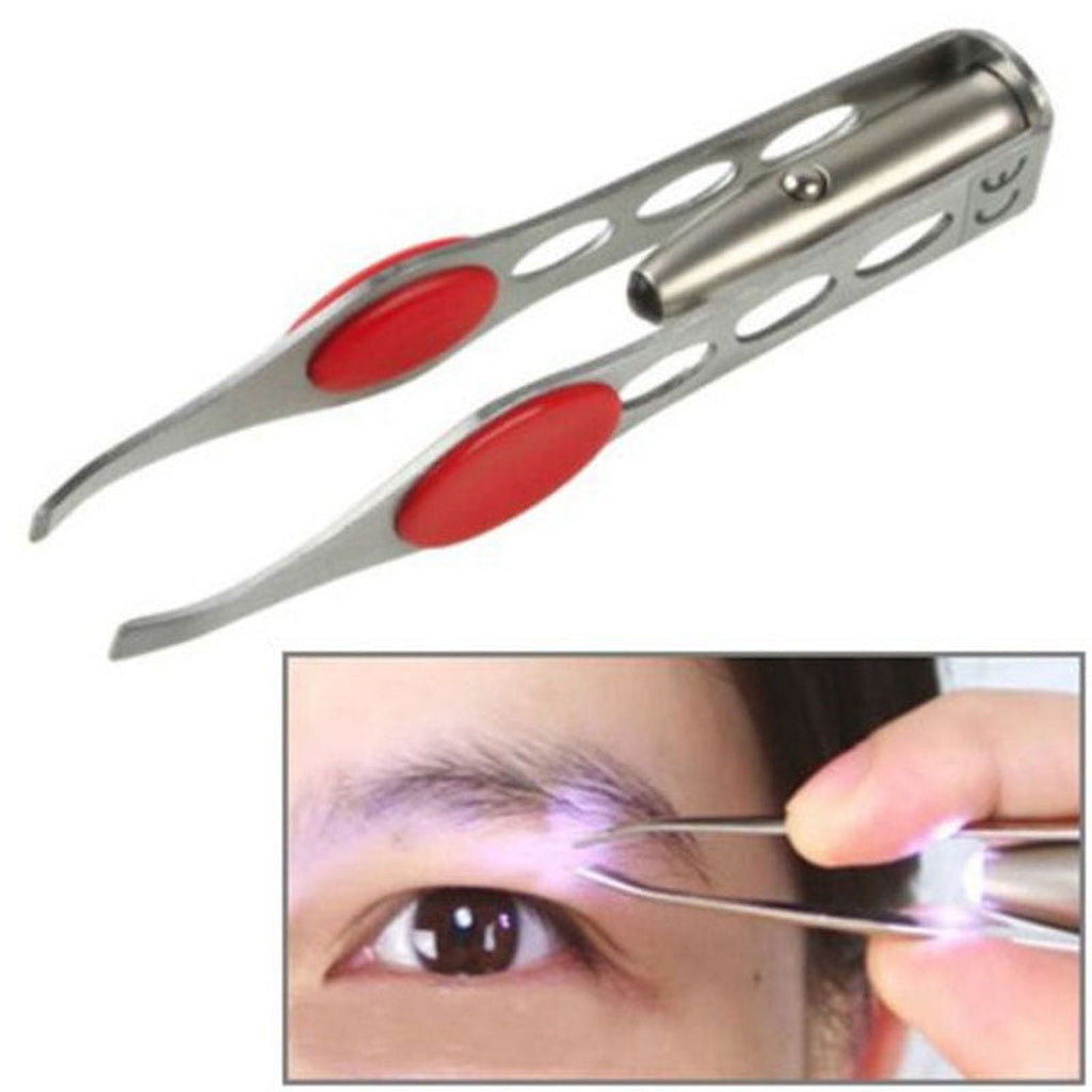 ZOUBAOQ Details about Handy Tweezer With LED Light For Hair Removal Eyebrow DJ0342 Tool Makeup Eyelash Eyebrow tool,trim makeup application Cutting tweezers,long solution,tweezer trimming,round Eyeb