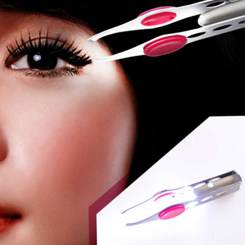 ZOUBAOQ Details about Handy Tweezer With LED Light For Hair Removal Eyebrow DJ0342 Tool Makeup Eyelash Eyebrow tool,trim makeup application Cutting tweezers,long solution,tweezer trimming,round Eyeb