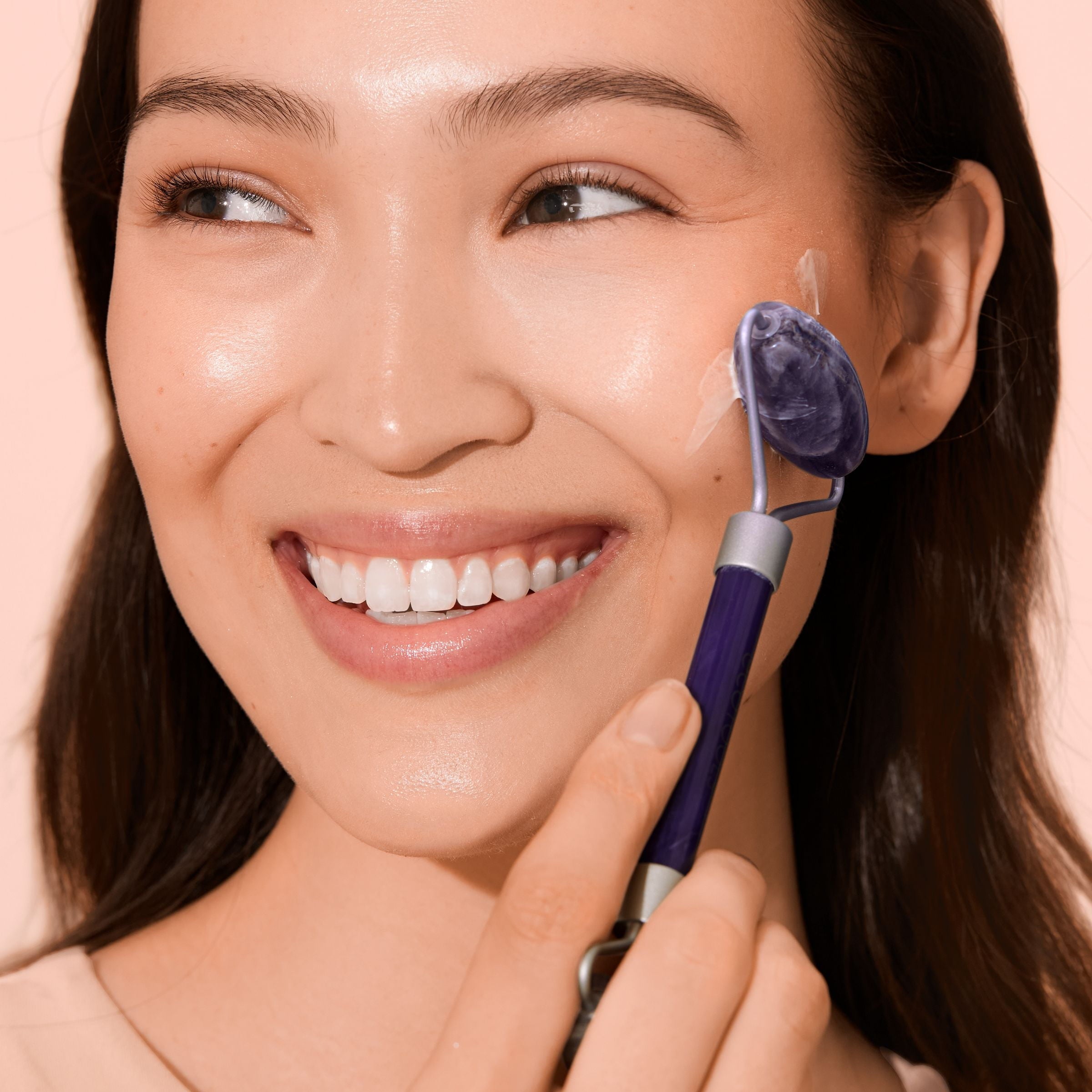 EcoTools Amethyst Face Roller and Massager, Depuff and Sculpt, Facial Tool, 1 Count