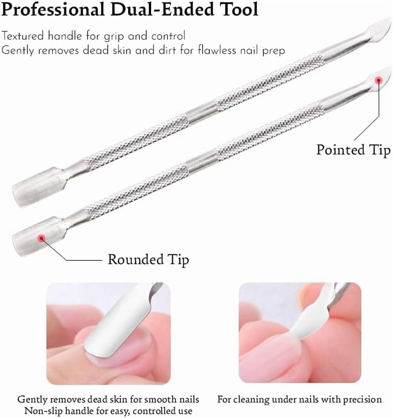 Beauty Power Manicure Pedicure Set 7-in-1 Stainless Steel, Ultra Sharp, Slanted Nail Clipper, Fingernail Clipper, Cuticle Nipper, Glass Nail File, Eyebrow Tweezers, Scissors, Case – Gift (Matte Gray)