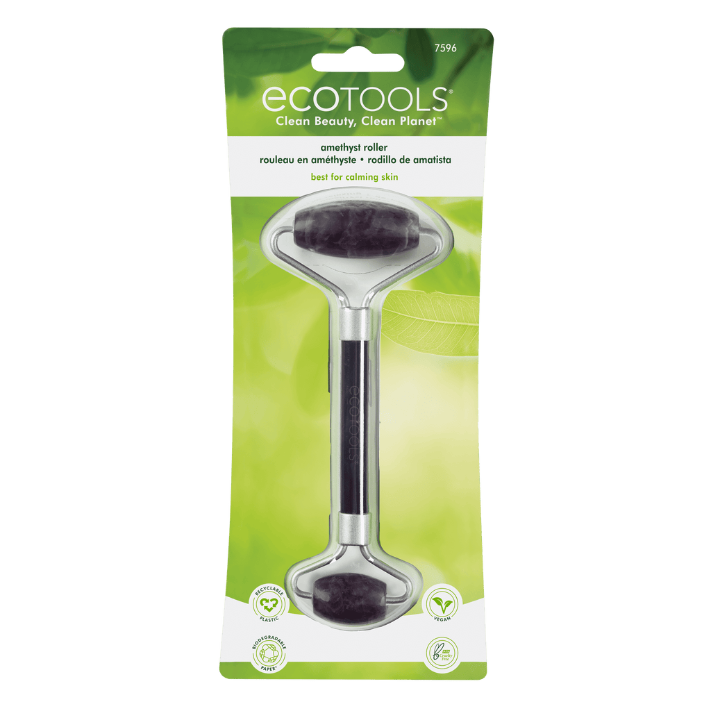EcoTools Amethyst Face Roller and Massager, Depuff and Sculpt, Facial Tool, 1 Count